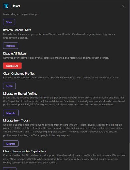 Manage actions, including Migrate to Shared Profiles