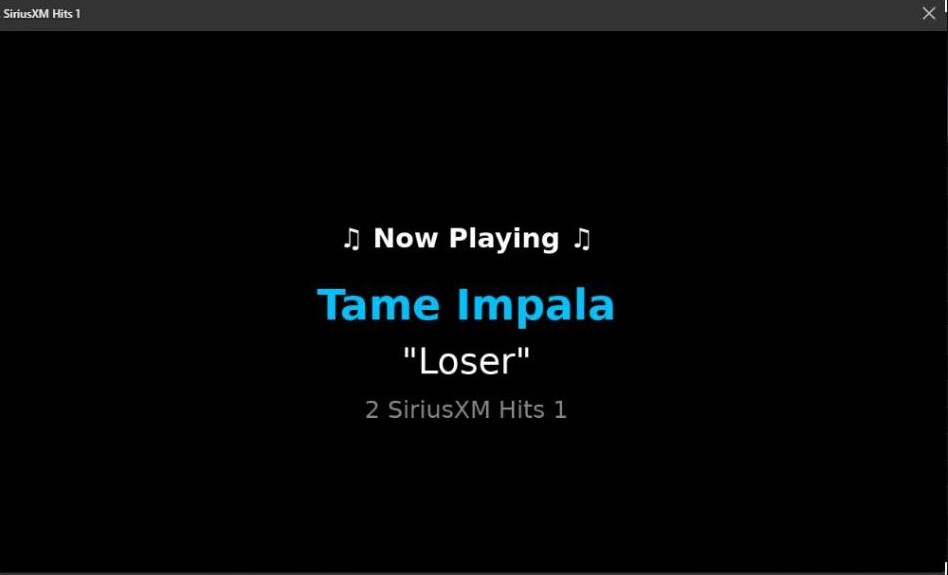 Now Playing overlay rendering live on a channel